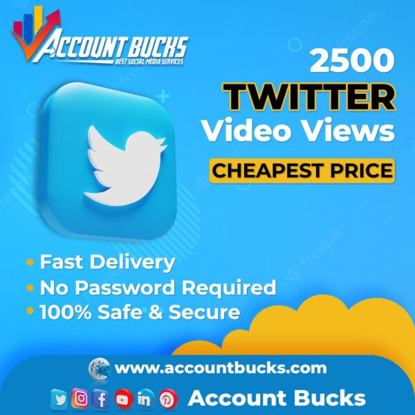 Buy 2500 Twitter Video Views