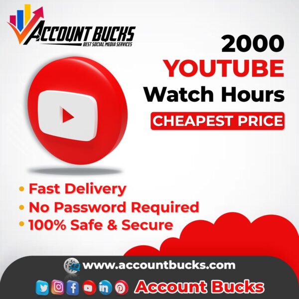 Buy 2000 YouTube Watch Hours
