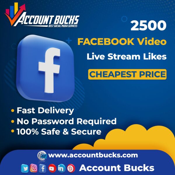 Buy 2500 Facebook Live Stream Likes
